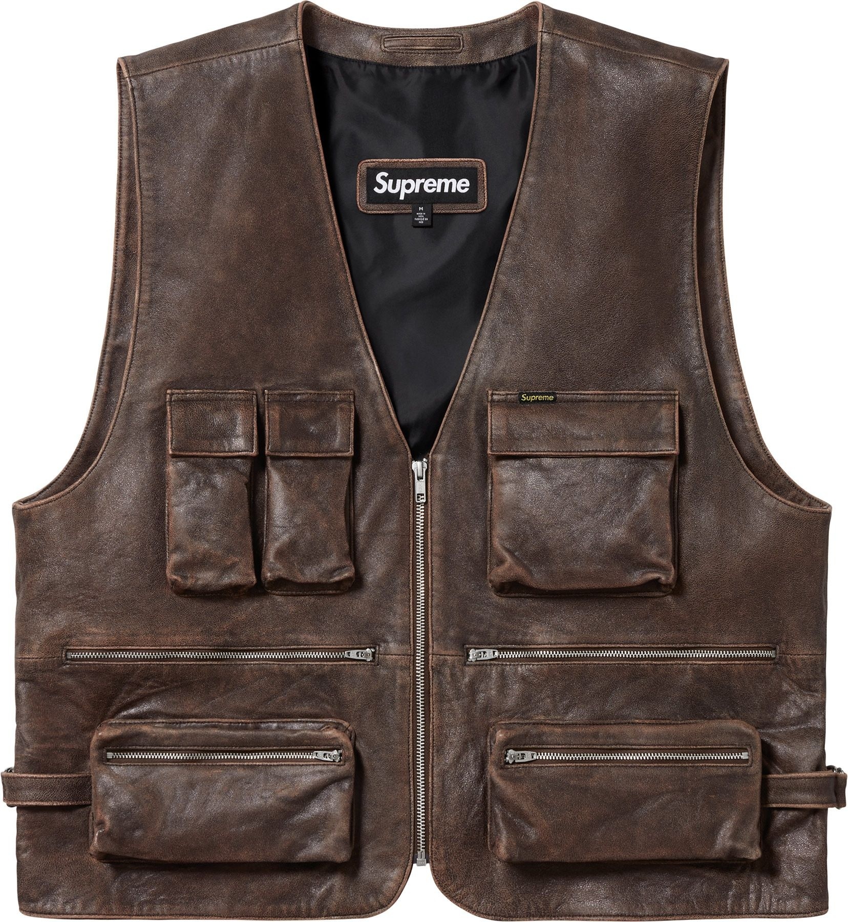 Leather Cargo Vest view 6